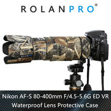 Rolanpro capa de chuva impermeável para lentes, capa protetora de lentes de nylon para nikon 10-400mm f/4.5-5.6g ed vr 2024 - compre barato