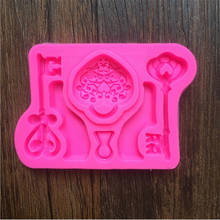 Lock Silicone Love Shape Key Fondant Silicone Mold For Cake Decorating Tools Fondant Chocolate Cake Mold Cupcake Mould 2024 - buy cheap