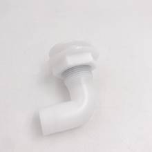 1" Hose White  Thru Hull Fitting Connector 90 Degree For Boat 2024 - buy cheap