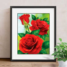 Diamond Embroidery Rose 5D DIY Diamond Painting Flower Cross Stitch Home Decor Picture Of Rhinestone Full Square Drill 2024 - buy cheap