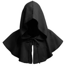 Для мужчин и женщин средневековая шляпа-хомут Ренессанс монах Хэллоуин косплей с капюшоном накидка на Хэллоуин 2024 - купить недорого
