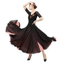 Vestido floral de concurso, vestido feminino padrão para dança de baile de tango, valsa foxtrot 2024 - compre barato
