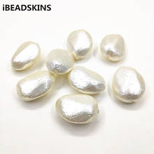 New arrival! 34x26mm 70pcs Imitation pearls Wrinkle effect Oval beads for Necklace,Earrings parts,hand Made Jewelry DIY 2024 - buy cheap