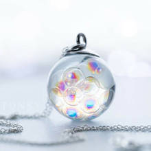 Ожерелье-чокер с цветными пузырьками, женское ювелирное изделие, цепочка с радужным шариком, женское ожерелье, подарок на день Святого Валентина, подарок 2024 - купить недорого