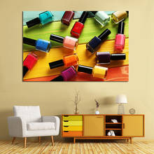 Cuadro de esmalte de uñas colorido para pared, pintura al óleo sobre lienzo, póster impreso, imágenes para sala de estar, decoración del hogar, póster sin marco 2024 - compra barato