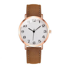 2020 Dropshipping Clock Women Arabic Numbers Watch Casual Luxury Ladies Leather Analog Quartz Wristwatches Reloj Mujer 2024 - buy cheap
