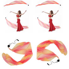 2pcs Silk Veil Poi Thrown Ball with Adjustable Rope for Belly Dance Yoga Dancing 2024 - buy cheap