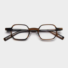 Retro Acetate Glasses Frame Men Women Vintage Square Transparent Clear Glasses Optical Myopia Eyeglasses Frames Eyewear Oculos 2024 - buy cheap