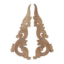 Long Wood Appliques Woodcarving Decal Carved Furniture Vintage Home Decor Maison Accessories Figurines Miniatures Decoration 2024 - buy cheap