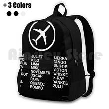 The Phonetic Alphabet With A Picture Of An Airplane. Outdoor Hiking Backpack Waterproof Camping Travel Aviation Funny Aviator 2024 - buy cheap