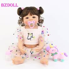 55cm Full Silicone Body Reborn Baby Doll Lifelike Unicorn Clothes Vinyl Newborn Princess Toddler Girl Boneca Bathe Toy 2024 - buy cheap