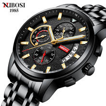 Nibosi 2021 moda masculina relógios de negócios marca superior luxo à prova dwaterproof água luminosa data automática relógio pulso relogio masculino 2024 - compre barato