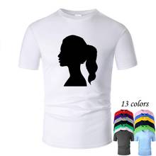 Girl Line Art O Neck Cotton T Shirt Men and woman Unisex Summer Short Sleeve Designed Casual Tee m01060 2024 - buy cheap