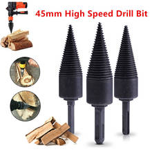 45mm Round Hex Shank Highspeed Firewood Splitter Machine Drill Wood Cone Reamer Punch Driver Step Drill Bit Split Drilling Tools 2024 - buy cheap