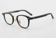 Gafas de acetato hechas a mano para hombre y mujer, lentes ópticas de diseño japonés, con borde completo, antiluz azul, para Miopía 2024 - compra barato
