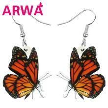 ARWA Acrylic Orange Monarch Butterfly Earrings Aesthetic Cute Animal Dangle Drop Jewelry For Women Girl Novelty Gift Accessories 2024 - buy cheap