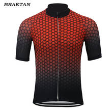 2020 camisa de ciclismo dos homens manga curta preto vermelho roupas ciclismo wear bicicleta roupas de ciclismo braetan 2024 - compre barato