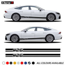 Car Styling Side Skirt Sticker for Audi A3 A5 A7 426 Graphic Racing Stripes Decal Body Decoration Accessories 2024 - buy cheap