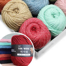 Knitted 3 Ply Scarf Thick DIY Wool Crochet ball 100g Yak colourful Cashmere DK Sweater Yarn Hand Craft Quality Sale wholesale 2024 - buy cheap
