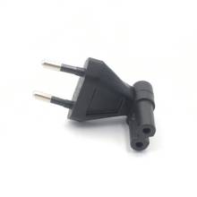 EU TO IEC320 C7 conversion plug, European 2 Pin to IEC 320 C7 RIght Angle AC adapter 2024 - buy cheap