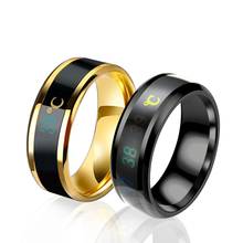 Temperature Ring Titanium Steel Mood Emotion Feeling Intelligent  Sensitive Rings for Women Men Waterproof Jewelry 2024 - buy cheap