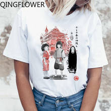 Spirit Away Studio Ghibli Japanese Anime Totoro Miyazaki Hayao Anime t shirt tshirt t-shirt women female femme cartoon clothes 2024 - buy cheap