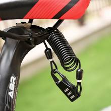 Mini Bike Lock 1000mm Fold Backpack Cycling Helmet Bicycle Cable Lock 3 Digit Combination Anti-theft Bike Bicycle Lock 2024 - buy cheap