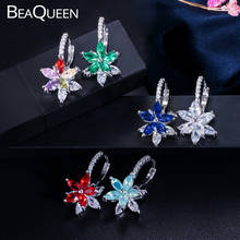 BeaQueen-pendientes de tuerca con piedras de circonia cúbica multicolor, joyería para fiesta, E050 2024 - compra barato
