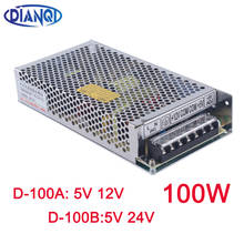DIANQI-fuente de alimentación conmutada de doble salida, 100w, 5v, 12v, 24V, fuente de alimentación suply D-100A, convertidor de CA y CC, D-100B 2024 - compra barato