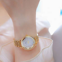 Reloj exquisito de marca de lujo para mujer, reloj de pulsera de cuarzo con diamantes completos a la moda, de acero inoxidable, resistente al agua 2024 - compra barato