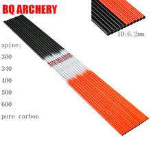 12pcs Archery SP300-600 ID6.2mm Pure Carbon Arrows shaft for Compound Traditional bow Accessories Hunting 2024 - buy cheap