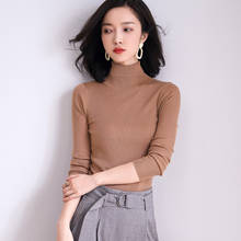 Knitted Pullovers Women Cashmere Sweaters 2019 Autumn Winter Turtleneck Wool Sweater Pullover Slim Pull Femme Female Knit Tops 2024 - buy cheap