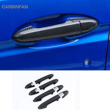 Adesivos fibra de carbono para maçaneta de porta, acessórios para carro para honda jazz fit gk5 2014 2015 2016 2017 2018 2024 - compre barato