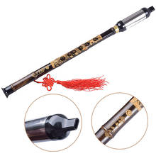 Instrumento étnico chinês de bambu preto bawu, tubo bawu flute sons g destacável, 1 peça 2024 - compre barato