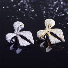 Luxury Zircon Rhinestones Bow Brooches for Women Fashion Wedding Bouquet Bow-knot Brooch Pin Dress Sash Jewelry broche femme 2024 - buy cheap
