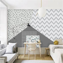 Milofi-papel tapiz personalizado, mural moderno minimalista, pequeño, abstracto, geométrico, punto, Fondo de pared, red, Rojo 2024 - compra barato