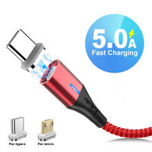 5A Fast Charging Data Cable for iphone 11 8 Samsung A51 Huawei Xiaomi mi9 Usb type c Magnetic USB Cable Charger Micro Magnet USB 2024 - buy cheap