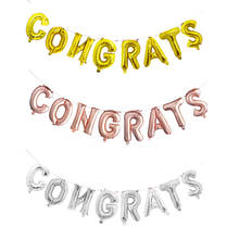 Parabéns cerimônia de formatura decoração boa sorte folha de pós-graduação balão parabéns você fez isso graduado festa balão foto adereços 2024 - compre barato