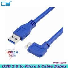 0.6m 1m High-Speed USB 3.0 to 90 Degree Right Angle Micro B Mobile Hard Drive Samsung Mobile Phone Cable 2024 - buy cheap