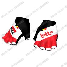 Luvas de ciclismo da equipe soudal lotto 2021, luvas de bicicleta gel com metade dos dedos, um par de luvas de bicicleta para estrada, malha 2024 - compre barato