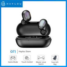 Беспроводные наушники Haylou Gt1 Tws, Bluetooth, отпечаток пальца, сенсорная HD стереогарнитура с шумоподавлением 2024 - купить недорого