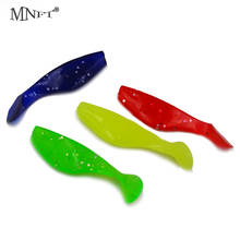 Mnft 12 peças isca de pesca em silicone, isca de pesca com 6cm 2.4g, em roxo verde vermelho amarelo macio 2024 - compre barato