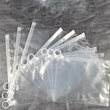 Sacola ziplock pequena com meias de anel/roupas íntimas, 50 unidades, transparente, bolsa de armazenamento de plástico, organizador de bagagem de viagem 2024 - compre barato