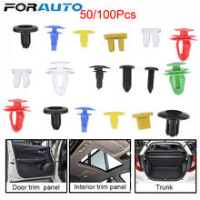 100Pcs/50Pcs Vehicle Car Bumper Clips Retainer Rivet Door Panel Universal Mixed Auto Fastener Interior Accessories Car-styling 2024 - buy cheap