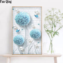 diamond embroidery dandelion Butterfly blue full  rhinestone needlework diamond mosaic kit diamond painting cross stitch diy 2024 - buy cheap