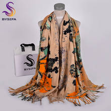 [BYSIFA] New Winter Scarves Shawl For Women Fashion Khaki Warm shawls and wraps lady pashmina Long Cashmere Head Scarf Hjabs 2024 - buy cheap
