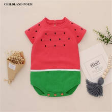 Baby Knitted Romper Watermelon Baby Costume Short Sleeve Baby Clothes Newborn Baby Girl Romper Infant Baby Boy Romper Jumpsuit 2024 - buy cheap