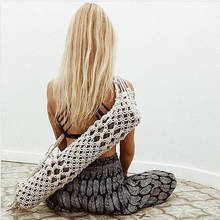 Handmade Yoga Mat Carry Bag Wall Hanging Tapestry Cotton Net Pocket Yoga Backpack Bags Lace Tassel Macrame Wall Decor Art Gift 2024 - buy cheap