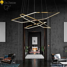 Candelabros LED modernos, lámpara colgante de diseño dorado de lujo para sala de estar, Villa, iluminación de araña 2024 - compra barato