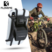 Floveme-suporte celular para bicicleta, 5.5 polegadas, para iphone, xiaomi, silicone, motocicleta, dobrável, com presilha para montagem 2024 - compre barato